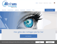Tablet Screenshot of mit-uns.eu
